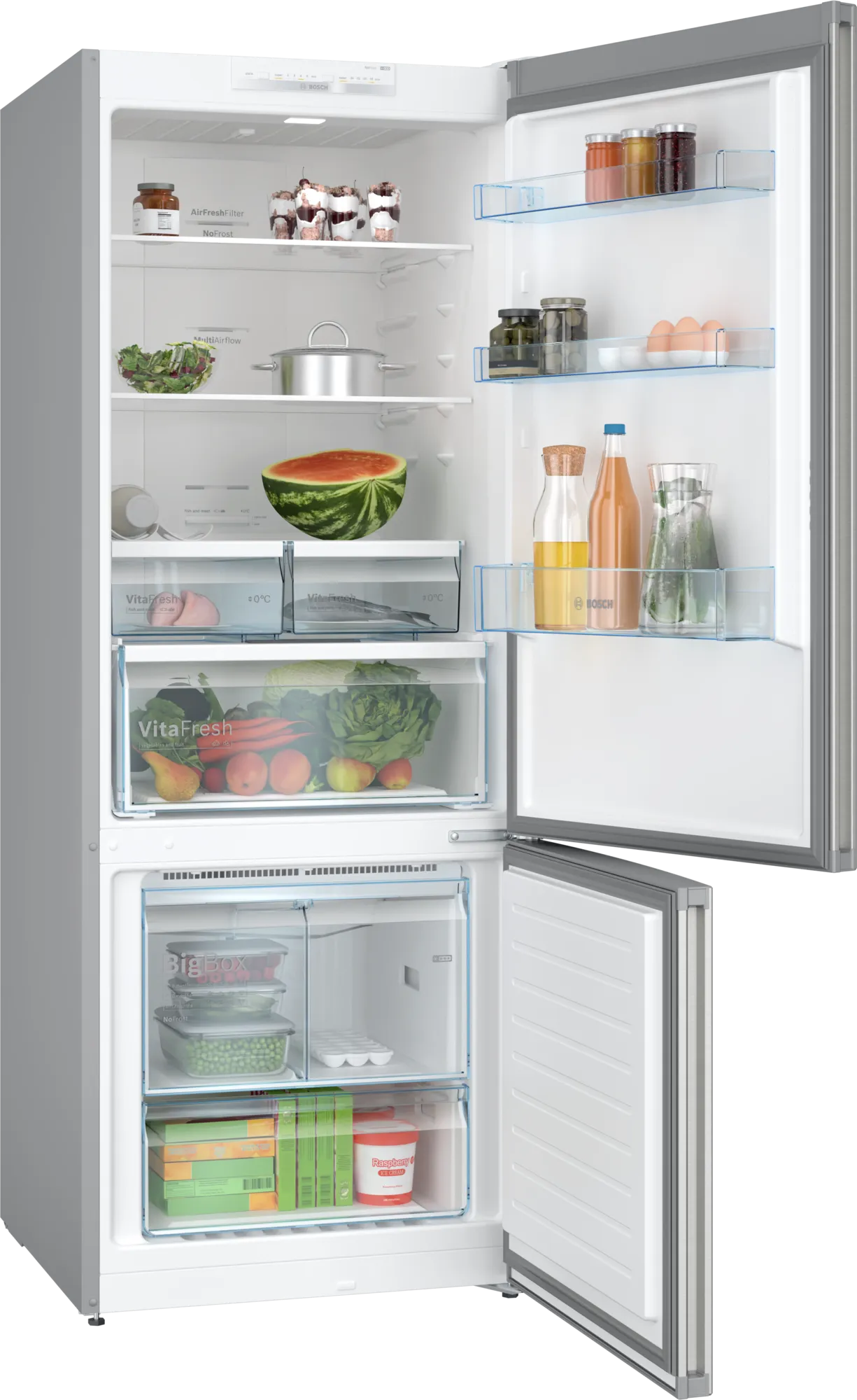 Bosch 480L Series 4 Fridge/Freezer Stainless Steel KGN55VI20Z-2