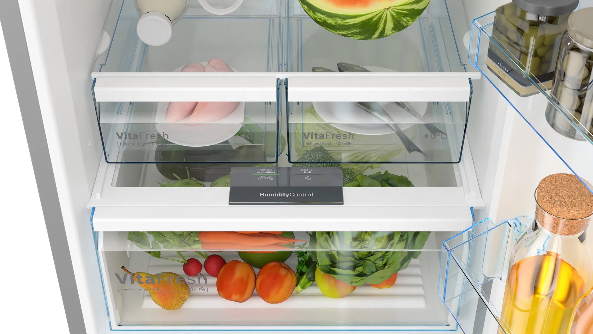 Bosch 480L Series 4 Fridge/Freezer Stainless Steel KGN55VI20Z-5