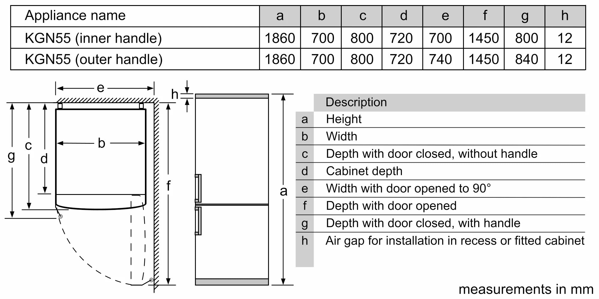 Bosch 480L Series 4 Fridge/Freezer Stainless Steel KGN55VI20Z
