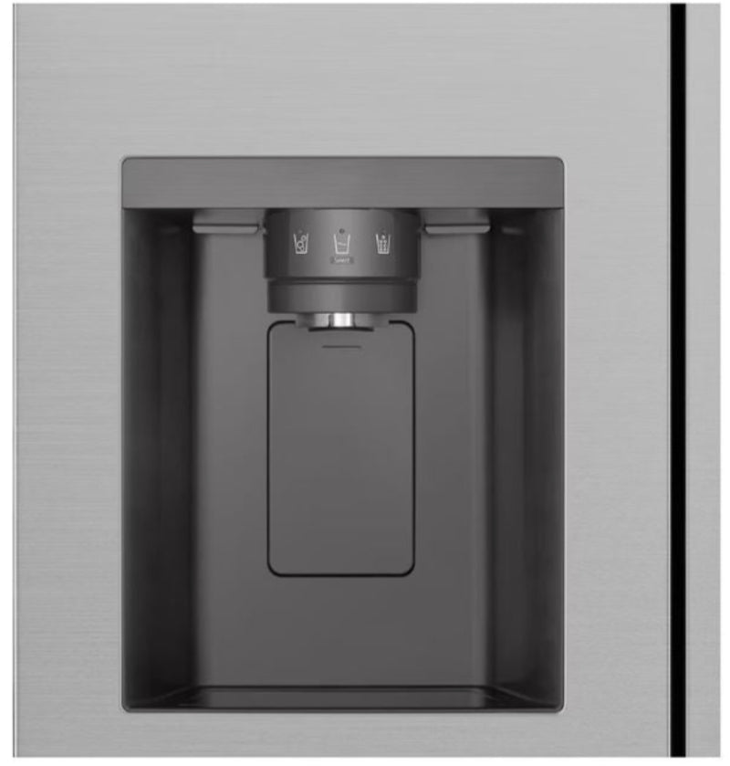 LG 617L Side By Side Fridge Non Plumbed With Water and Ice Dispenser Silver GC-L257KLKW-4