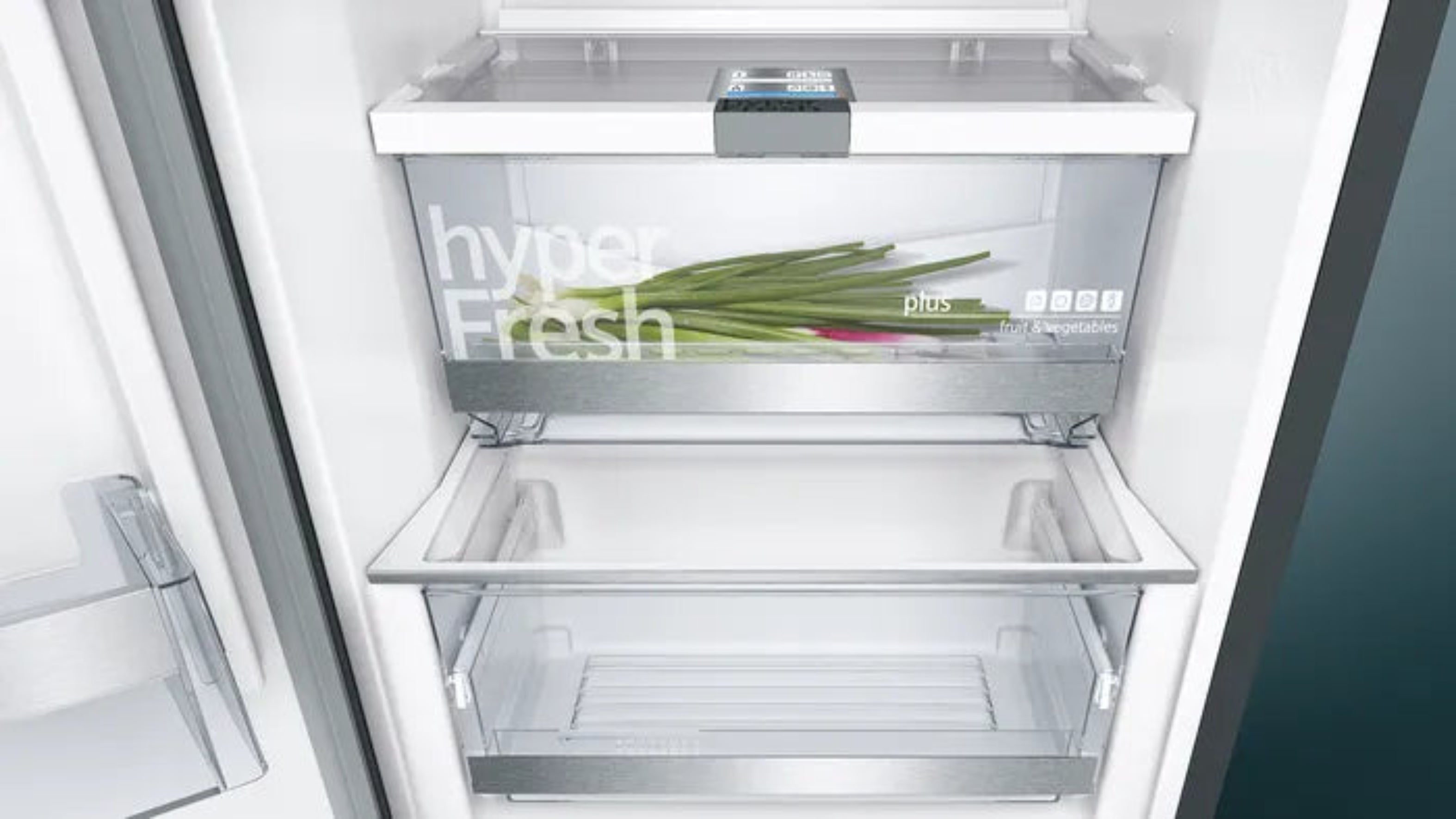 Siemens 346L Upright Fridge Black Steel KS36VAXEP