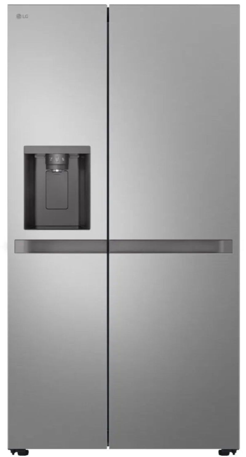 LG 617L Side By Side Fridge Non Plumbed With Water and Ice Dispenser Silver GC-L257KLKW-1