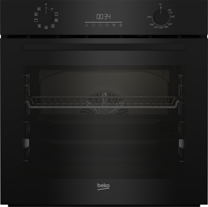 Beko Built in Oven Deep Black 60cm Aero Perfect with AirFry MACK1112BL1-1