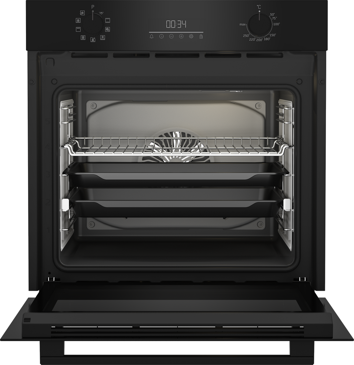 Beko Built in Oven Deep Black 60cm Aero Perfect with AirFry MACK1112BL1-2