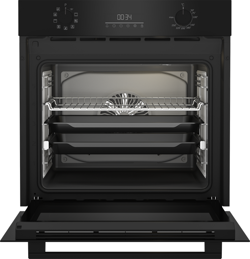 Beko Built in Oven Deep Black 60cm Aero Perfect with AirFry MACK1112BL1-2