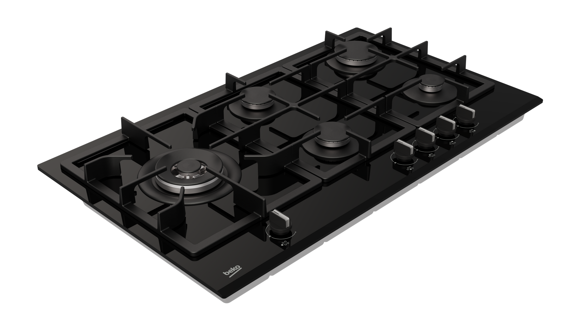 Beko 90cm Gas on Glass Hob Black MACM90BG-1