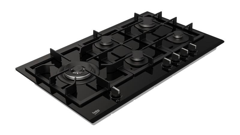 Beko 90cm Gas on Glass Hob Black MACM90BG-1