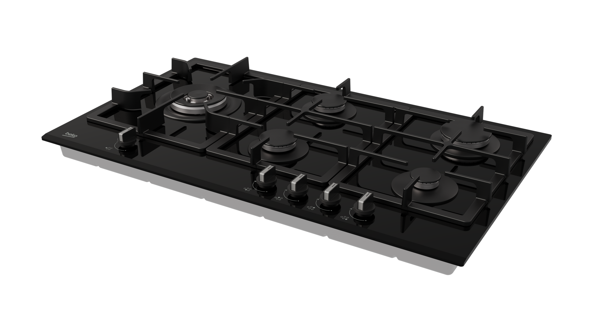 Beko 90cm Gas on Glass Hob Black MACM90BG-3