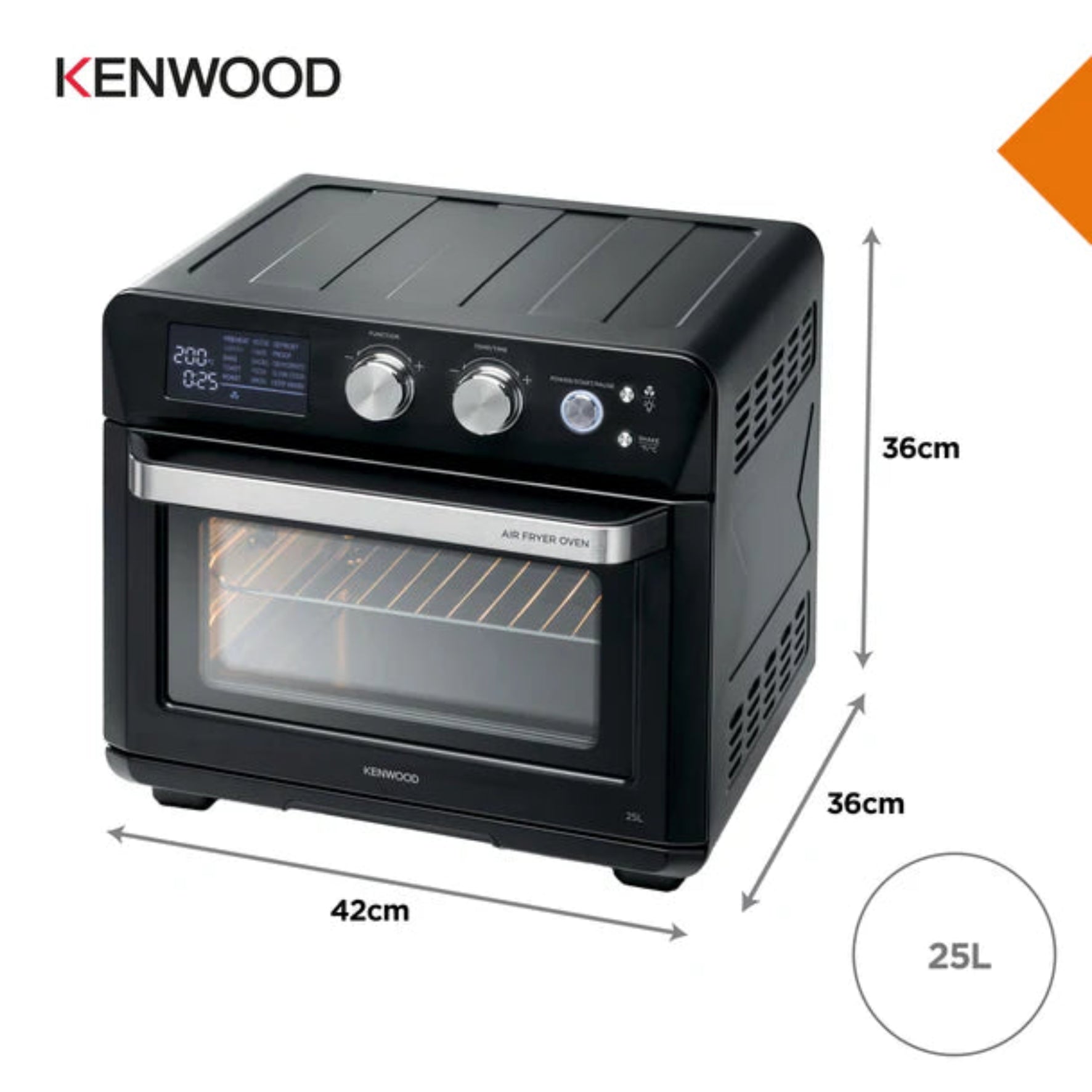 Kenwood 25L Air Fryer Black MOA25.600BK-5