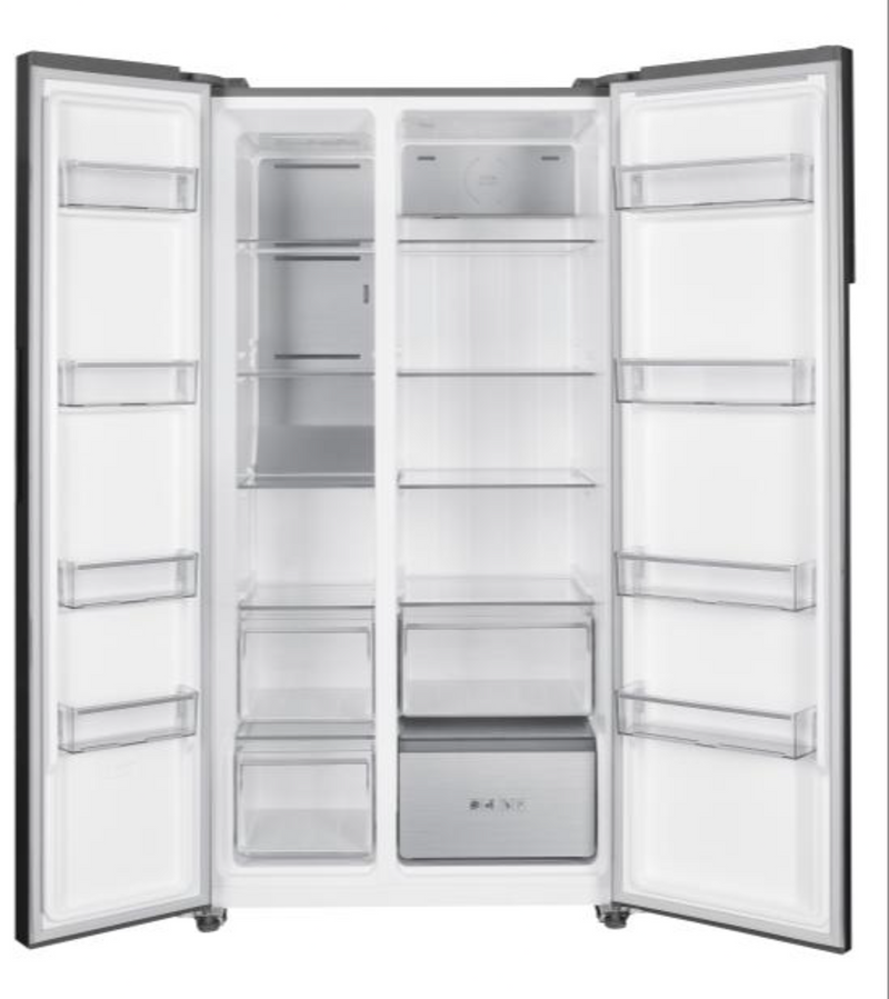 TCL Side By Side Fridge 627L Black P774SBGWD-2