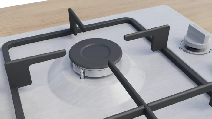 Bosch Series 2 Gas Hob Stainless Steel PBP6C5K60M