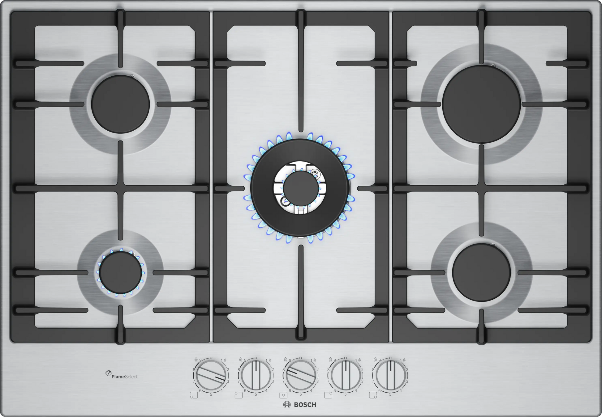 Bosch Series 6 Gas Hob Stainless Steel 75CM PCQ7A5I90Z-1