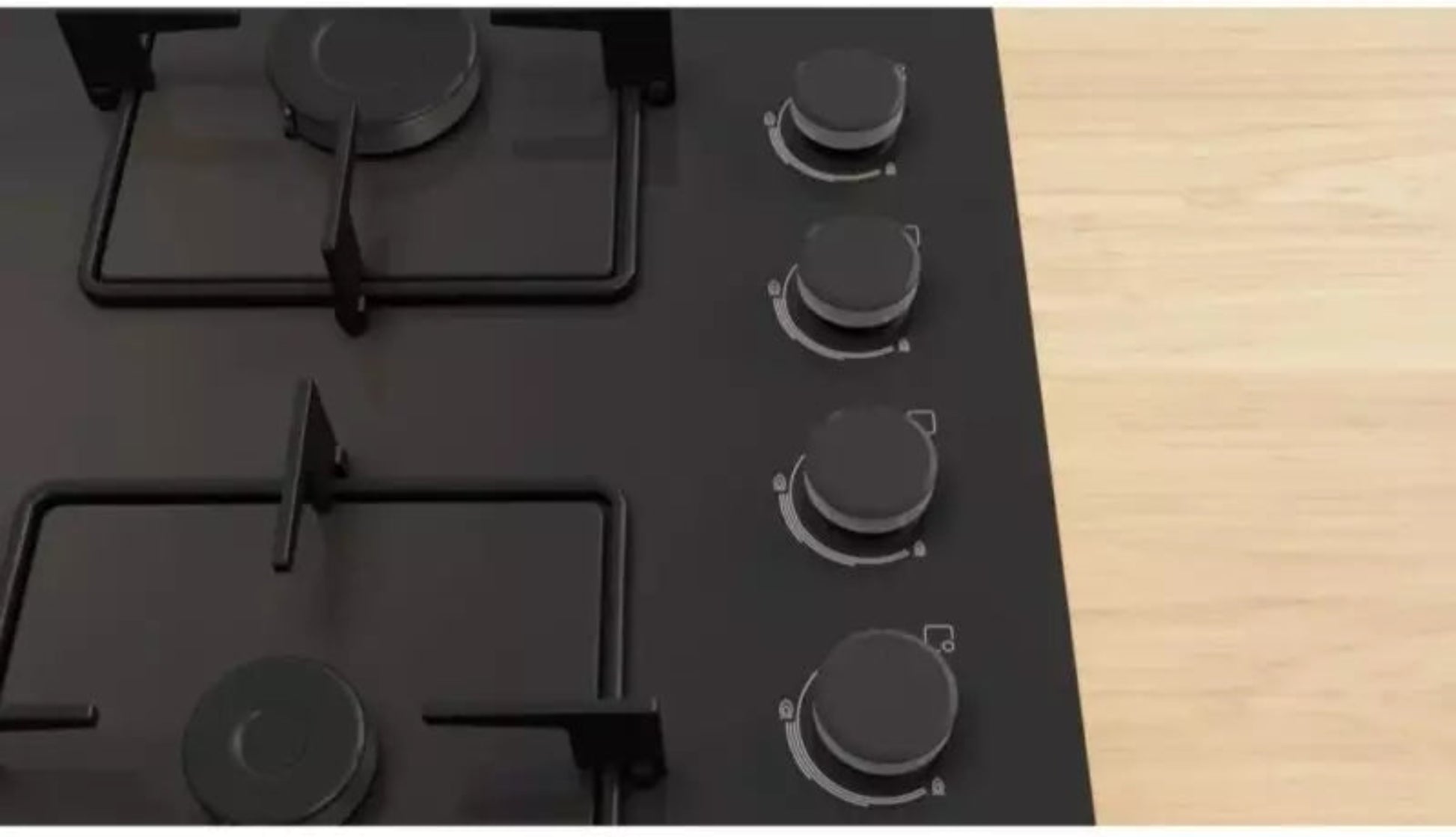 Bosch Series 4 Gas Hob Black Tempered Glass POP6C6P30M-2