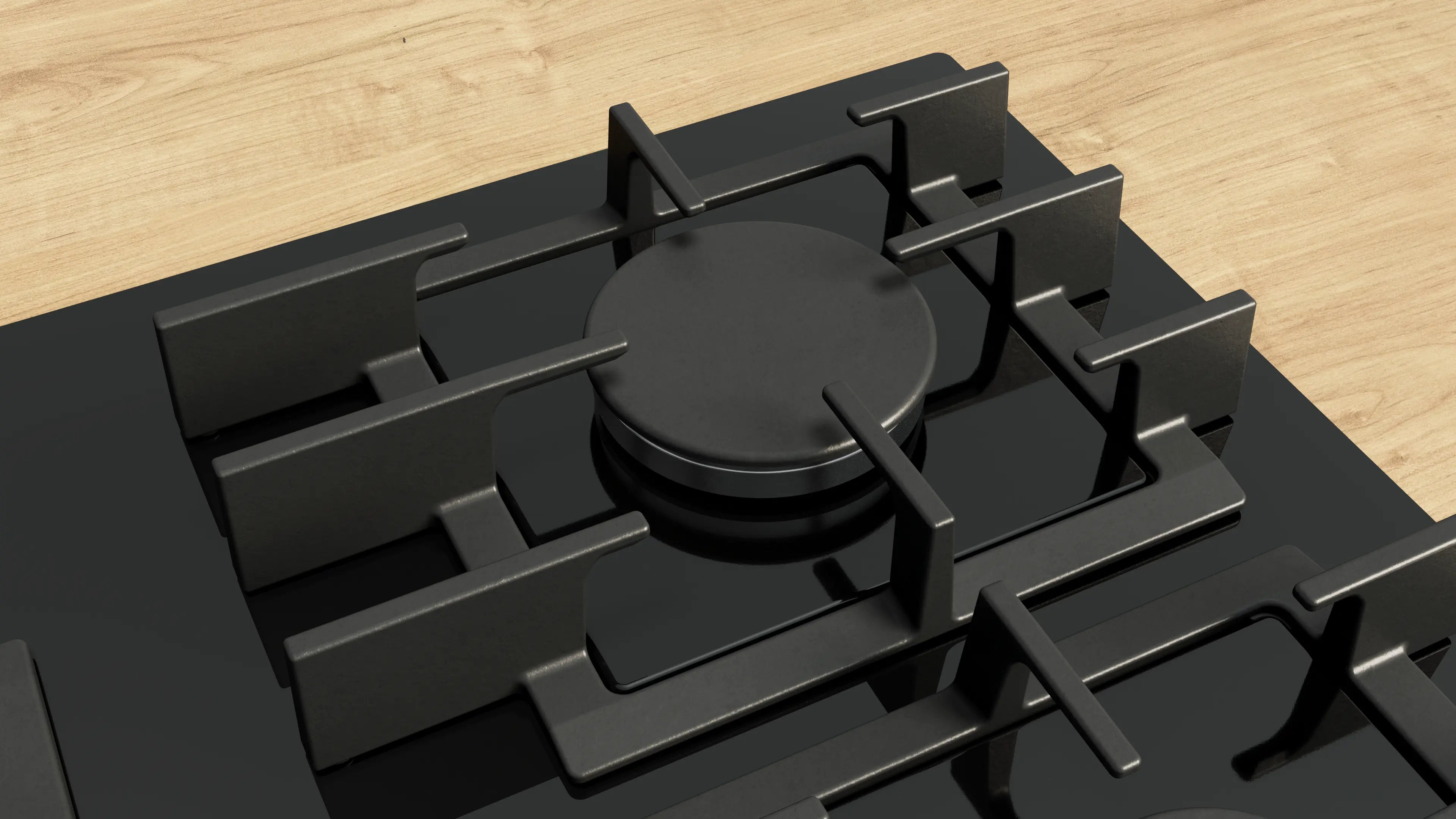 Bosch Series 6 Gas Hob 90 cm Tempered Glass Black PPQ9B6I40M