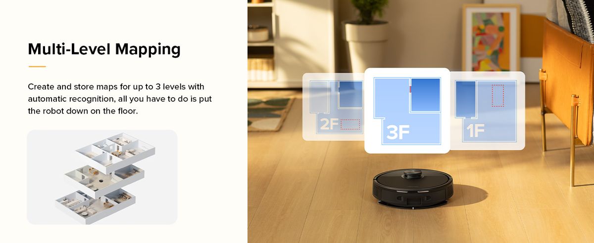 Roborock Smart Multi-Surface Robot Vacuum Black Q7TFB-4