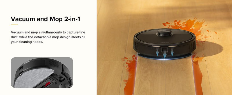 Roborock Smart Multi-Surface Robot Vacuum Black Q7TFB-10