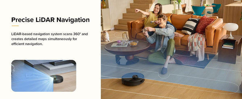 Roborock Smart Multi-Surface Robot Vacuum Black Q7TFB-7