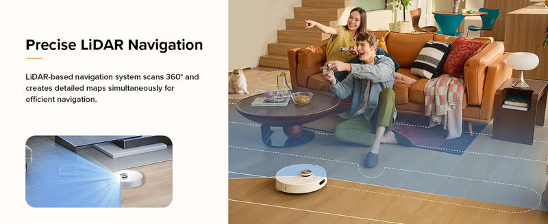 Roborock Smart Multi-Surface Robot Vacuum White Q7TFW-7