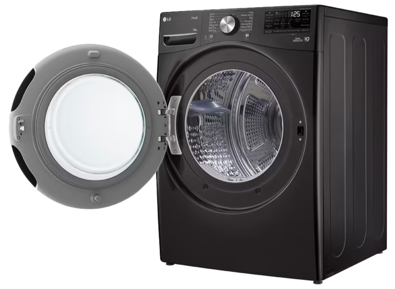 LG 18KG Dual Inverter Heat Pump Tumble Dryer Platinum Black RH18U8JVCW-12