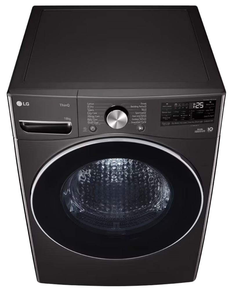 LG 18KG Dual Inverter Heat Pump Tumble Dryer Platinum Black RH18U8JVCW-3