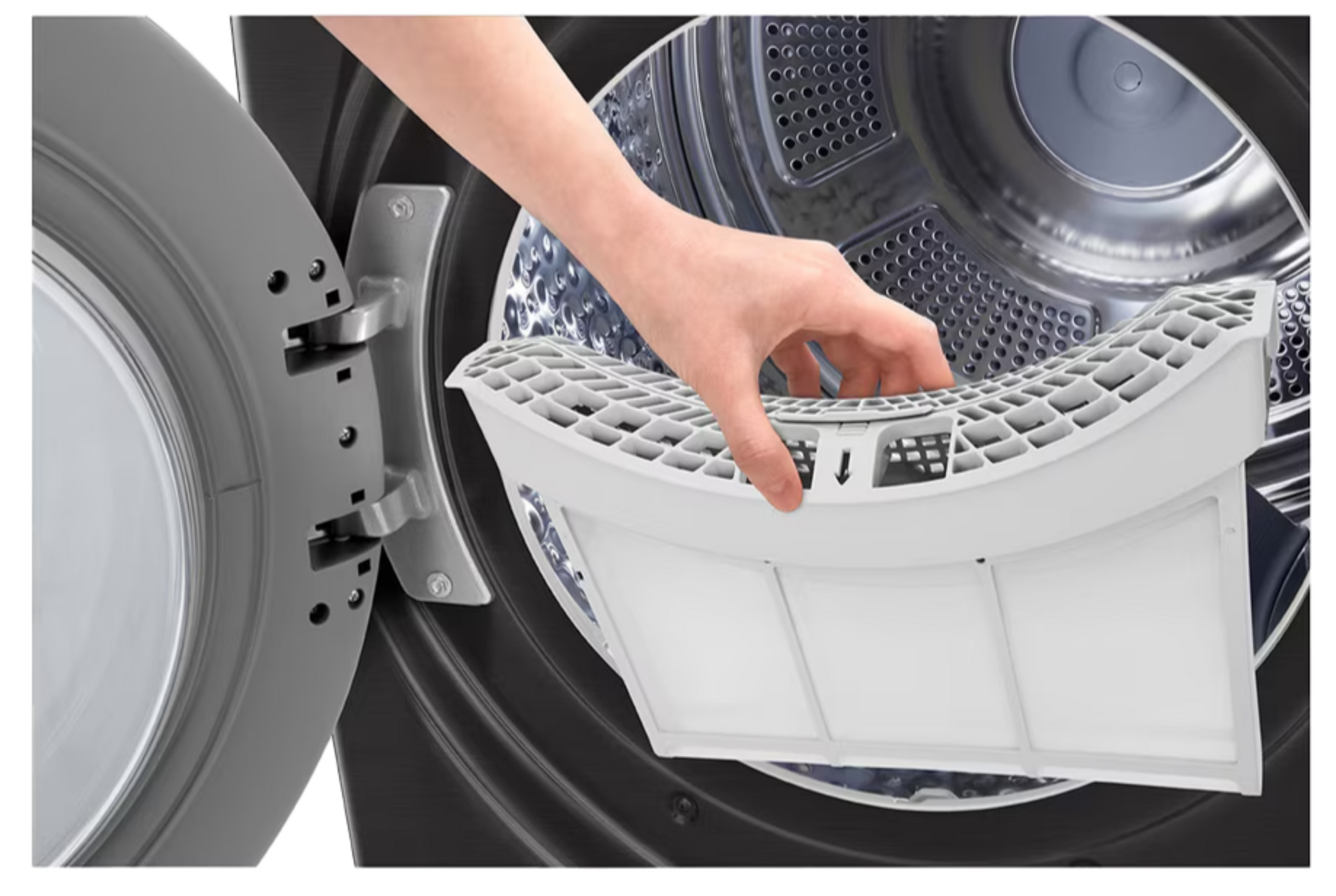 LG 18KG Dual Inverter Heat Pump Tumble Dryer Platinum Black RH18U8JVCW-10