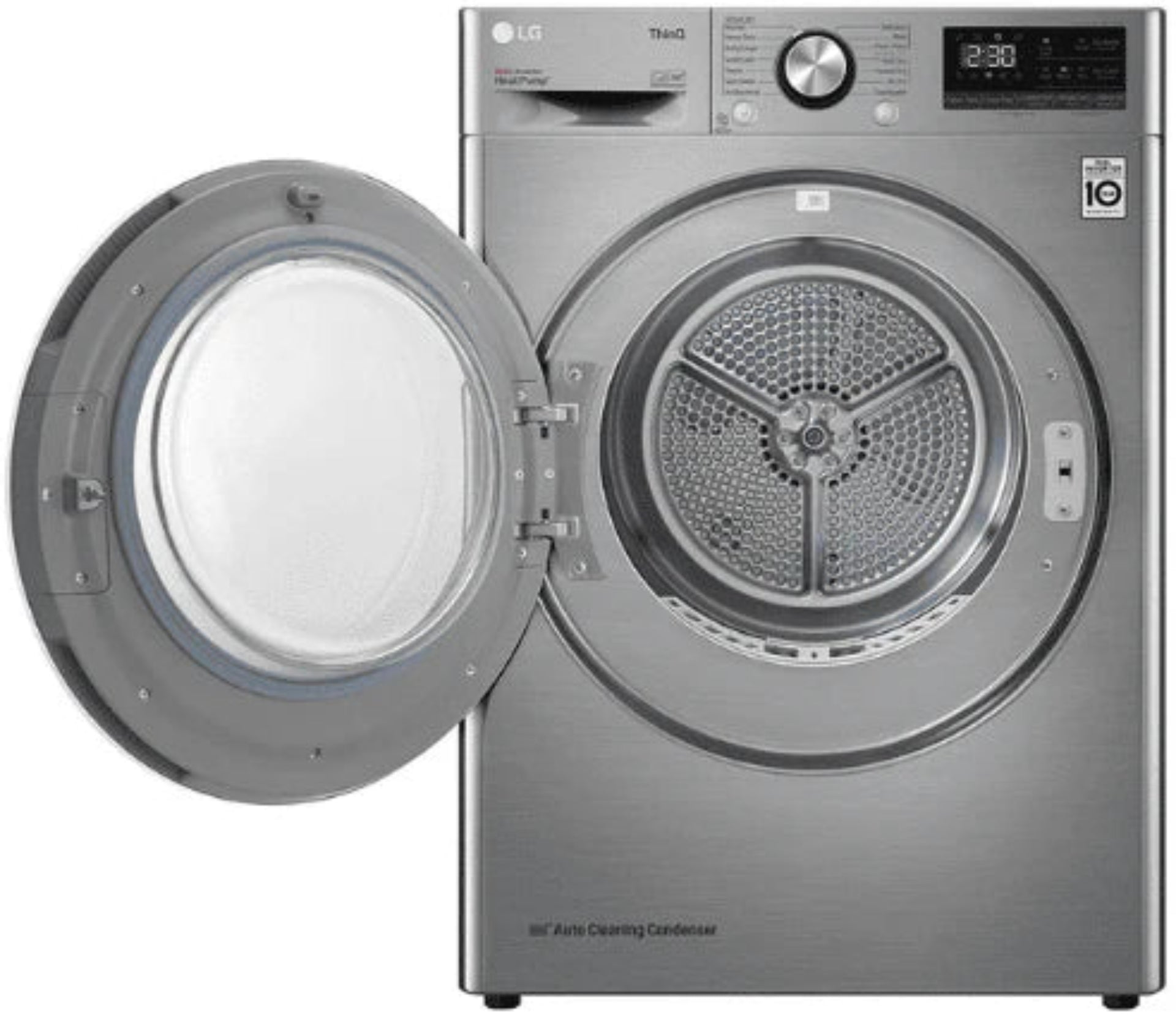 LG 9KG Heat Pump Tumble Dryer Silver RH90V9PV8N
