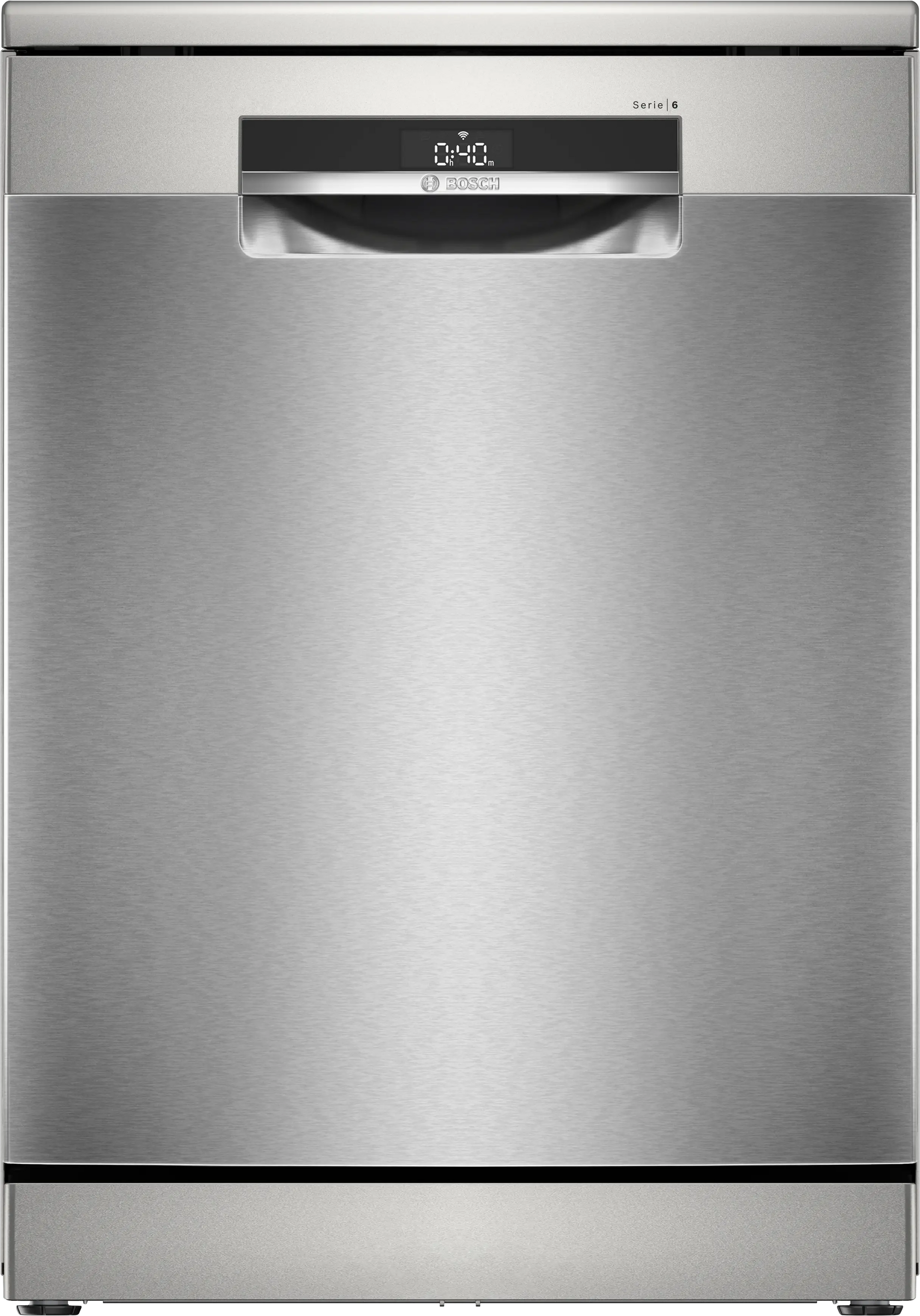 Bosch Series 6 Freestanding Dishwasher 60 cm Brushed Steel SMS6EMI11Z-1