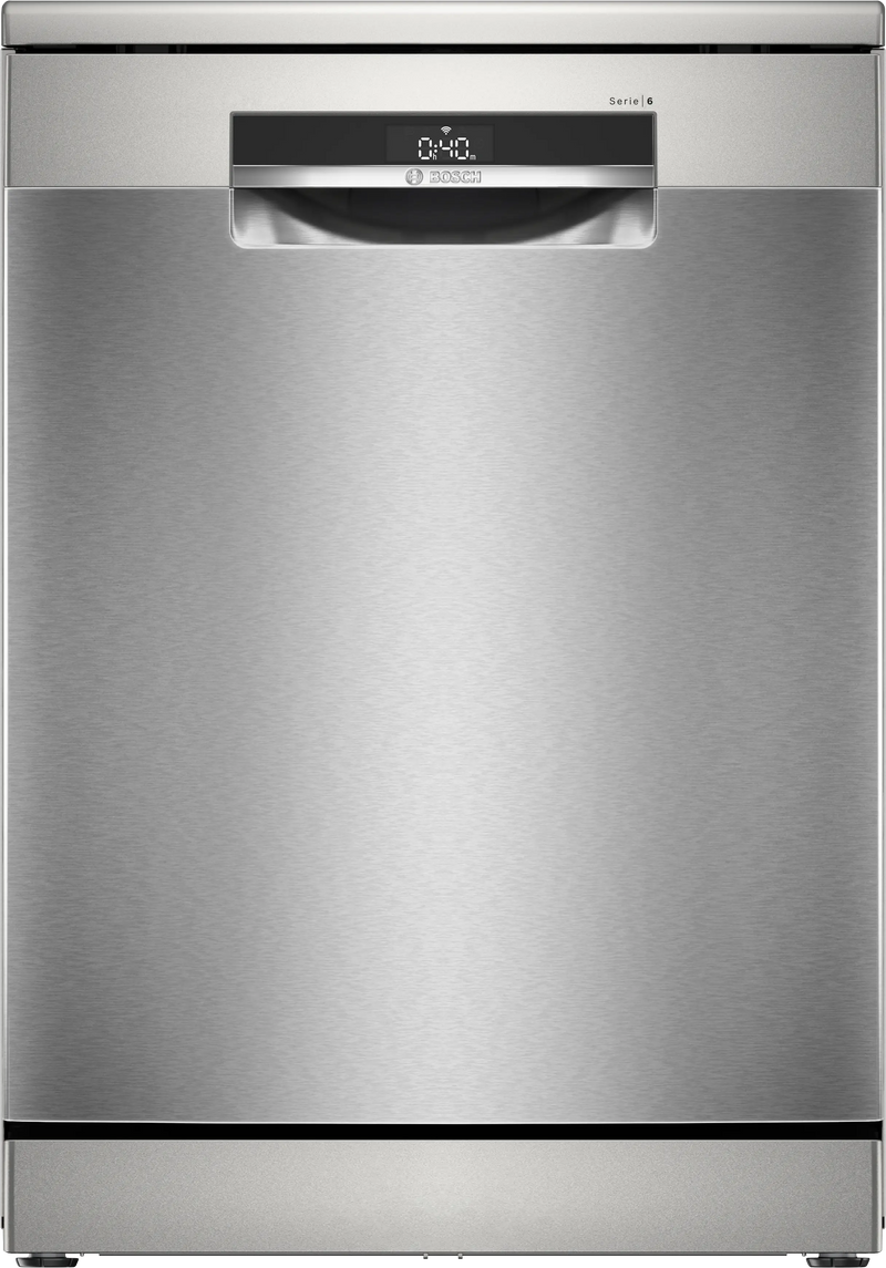 Bosch Series 6 Freestanding Dishwasher 60 cm Brushed Steel SMS6EMI11Z-1