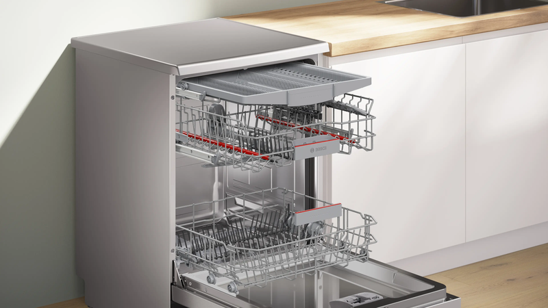 Bosch Series 6 Freestanding Dishwasher 60 cm Brushed Steel SMS6EMI11Z-2