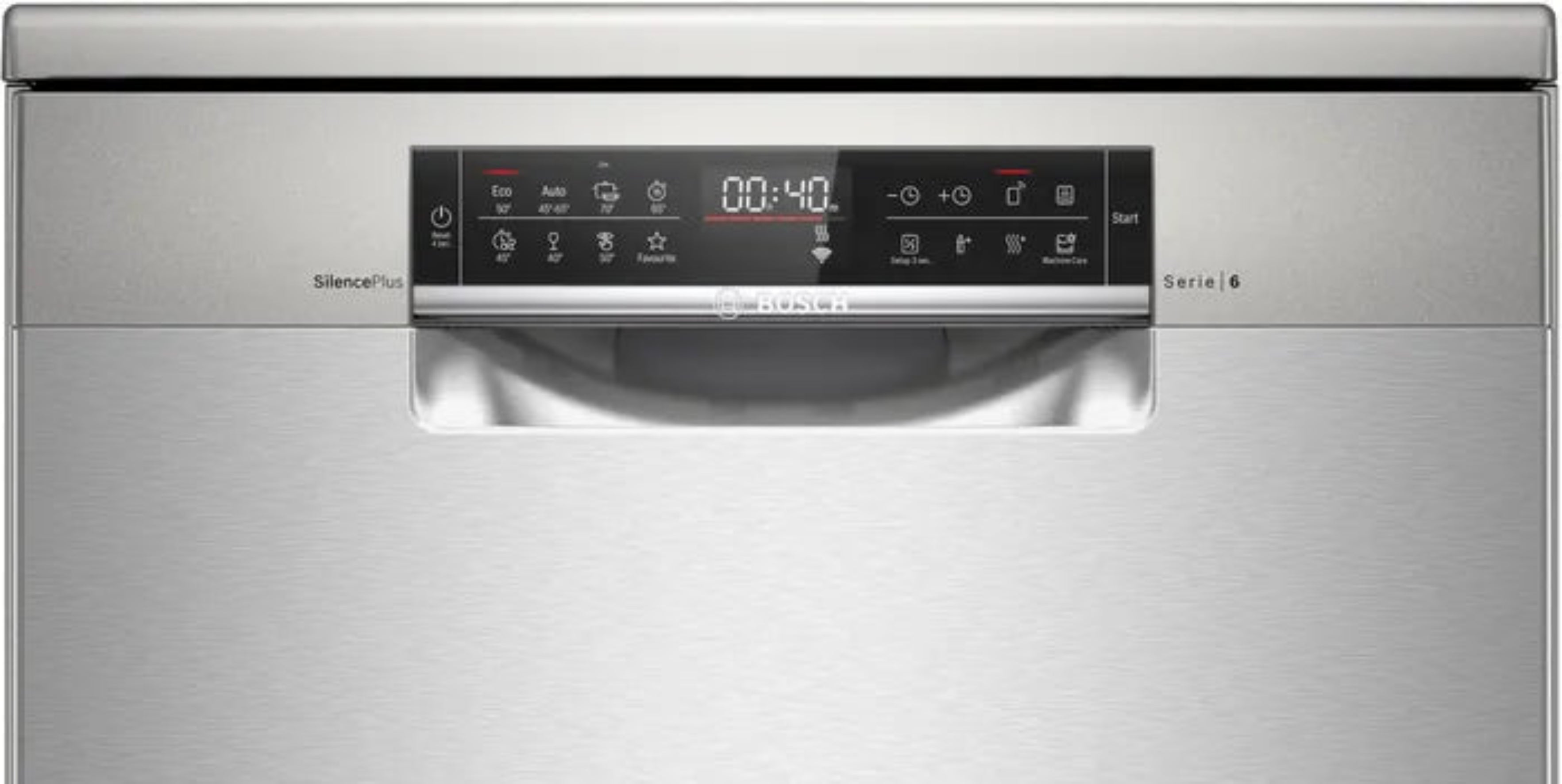 Bosch 14 Place Setting Dishwasher Silver SMS6HCI02Z