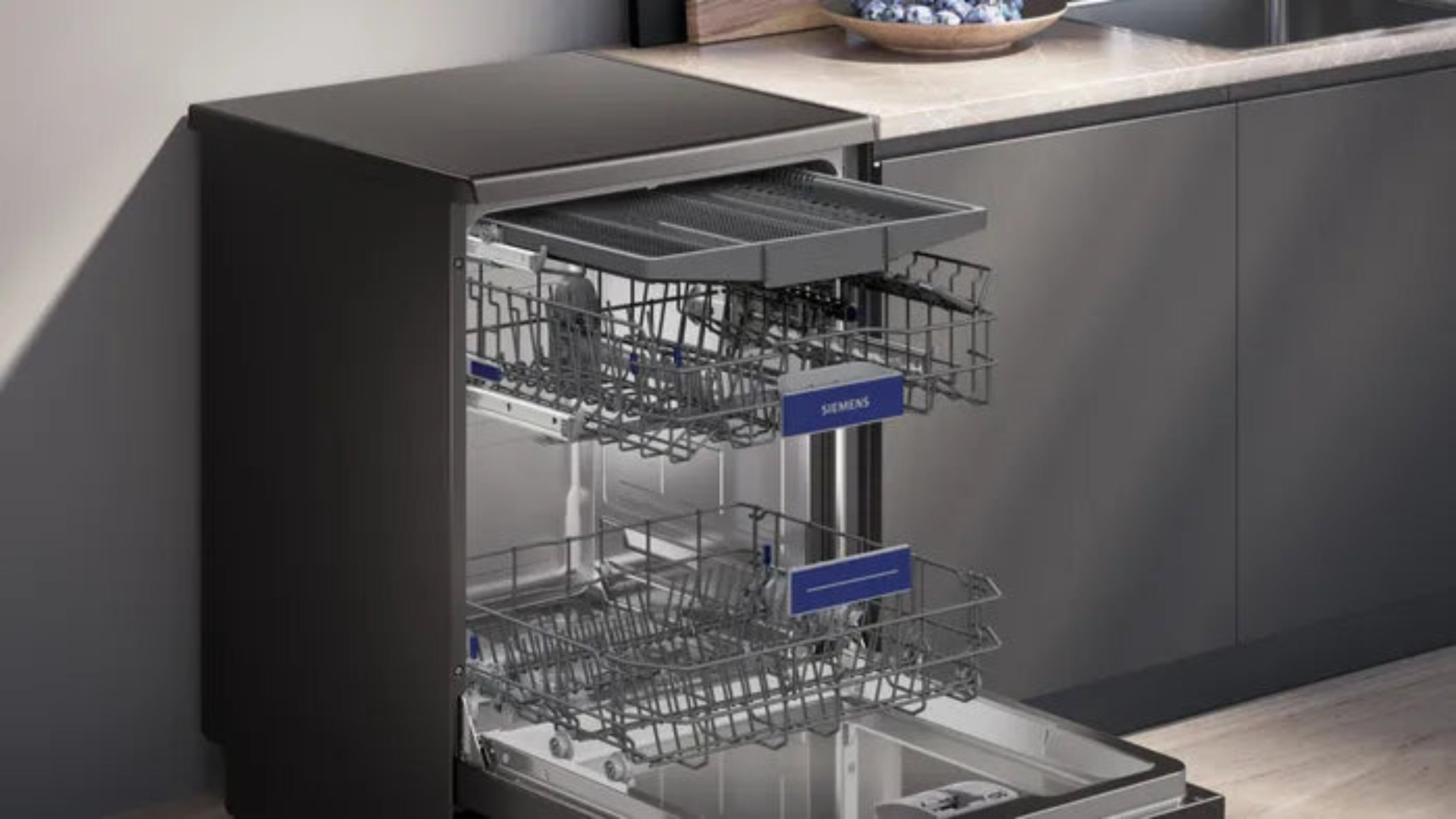 Siemens 13 Place Setting Dishwasher Black Steel SN25EC02MZ