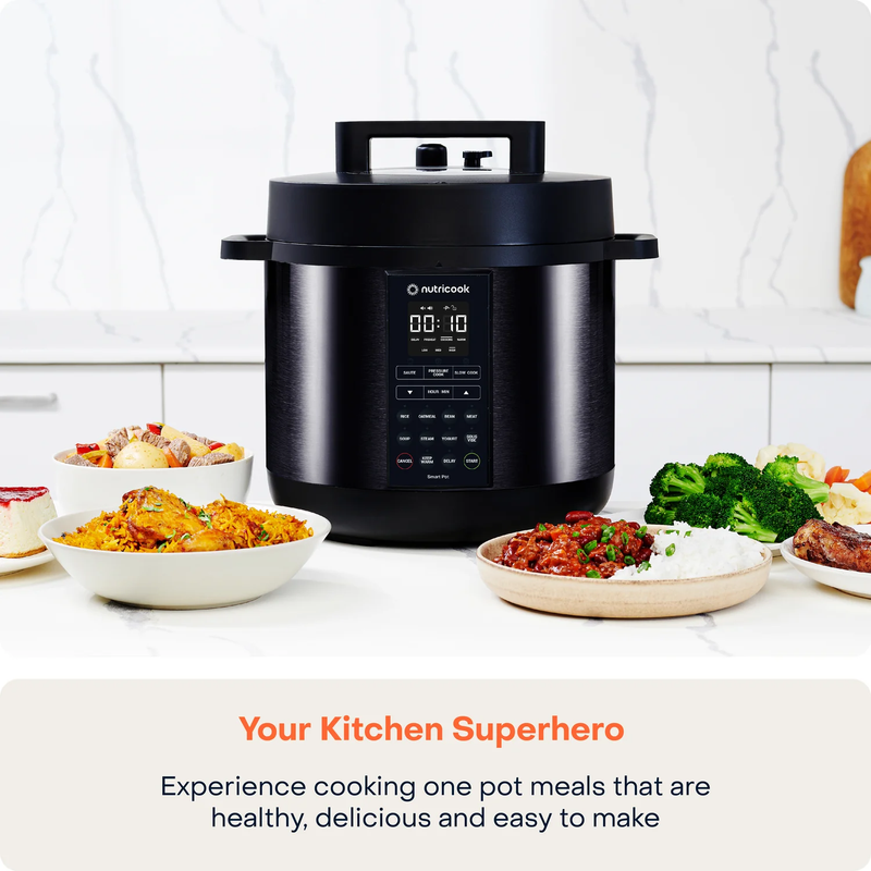 Nutricook Smart Pot 8 Litre 9-In-1 Instant Electric Pressure Cooker SP208K-SA-9