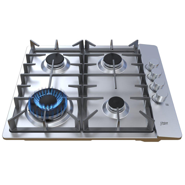 Univa 4 Burner Gas Hob Stainless Steel UGH641S-1