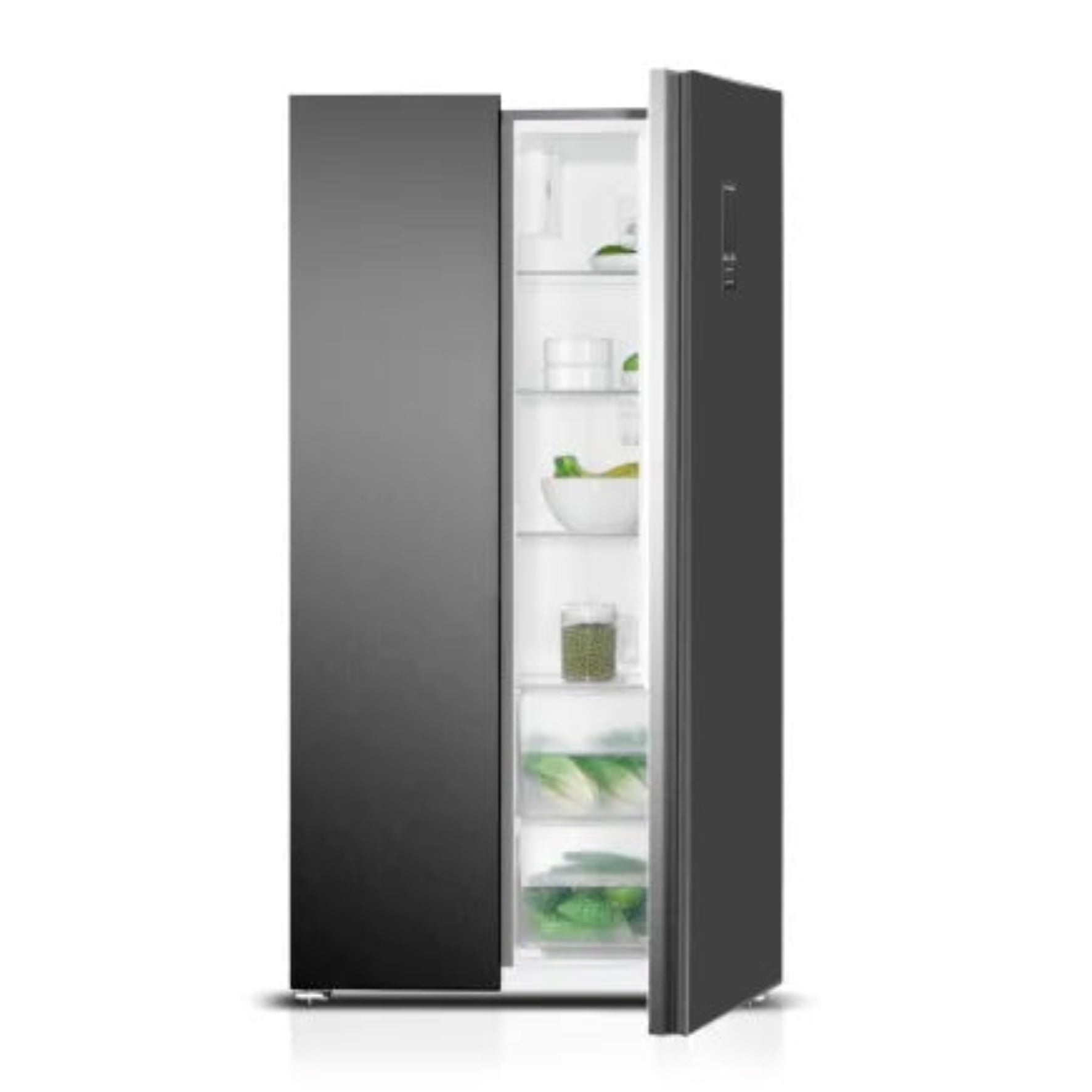 Univa 442L Side-By-Side Door Fridge Black UFF2-570M