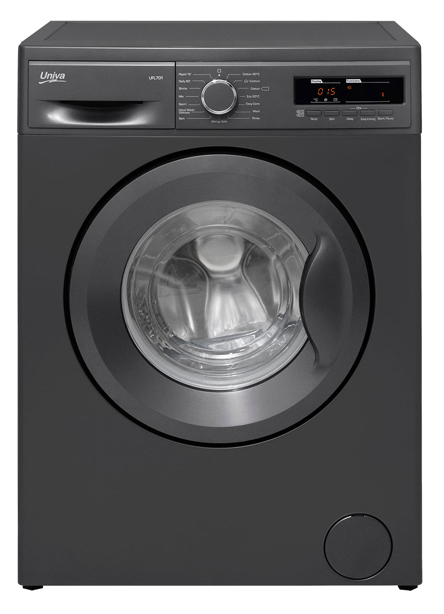 Univa 7KG Front Loader Washing Machine Grey UFL701