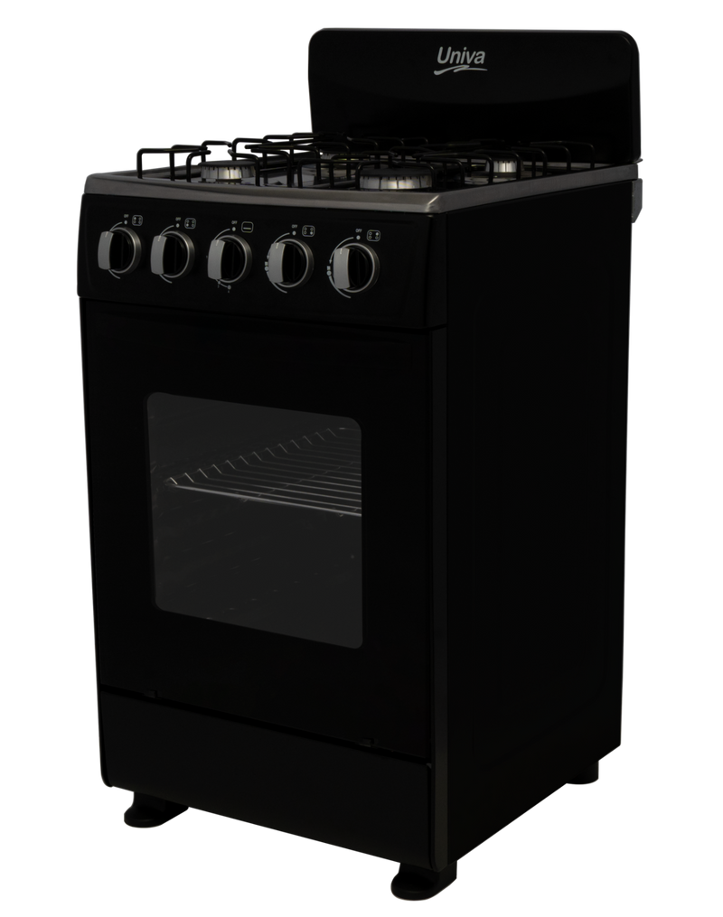 Univa Freestanding 50x50 Full Gas Stove Black UG555-3