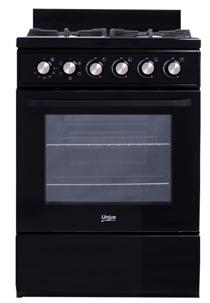 Univa Freestanding 84L Gas/Electric Stove Black UGE016BI-1-1