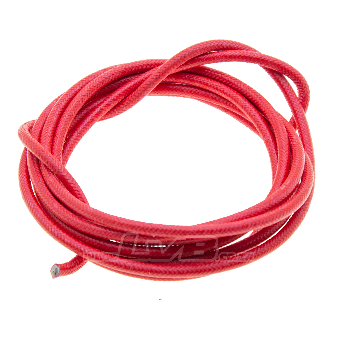 2.5mm Red Fibre Braided Wire (2 Meter)