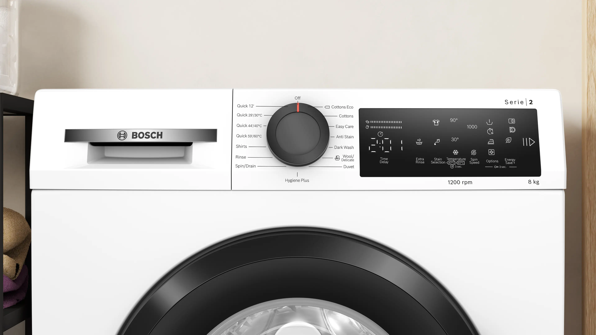 Bosch 8kg Series 2 Slimline Washing Machine White WLZ24210ZA