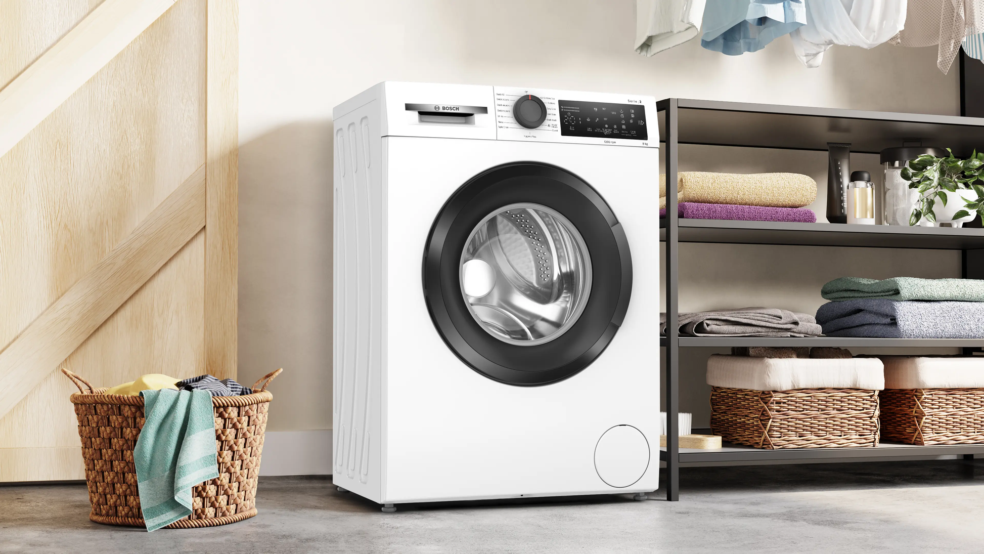 Bosch 8kg Series 2 Slimline Washing Machine White WLZ24210ZA-4
