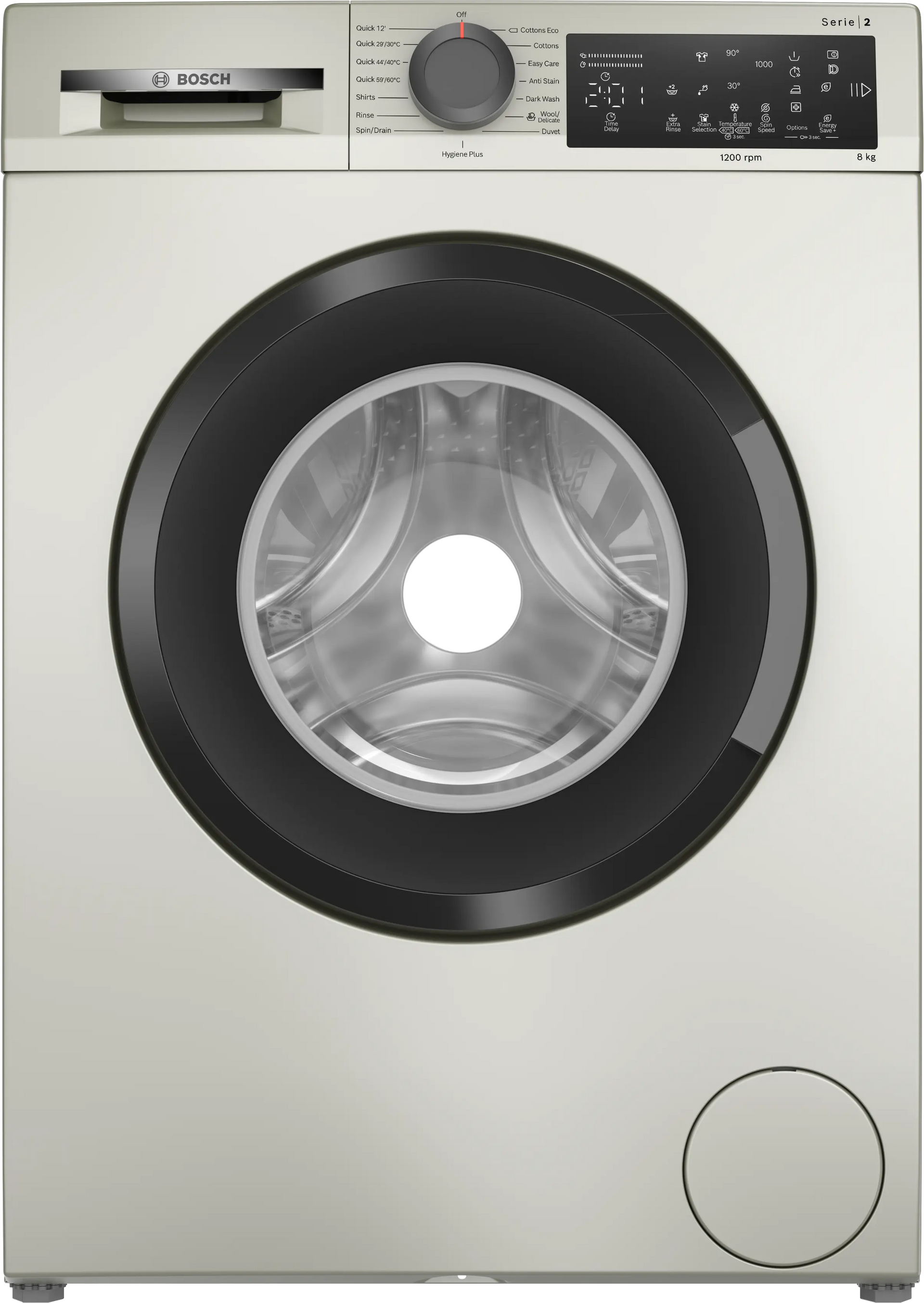 Bosch 8kg Series 2 Slimline Washing Machine Silver Inox WLZ2421SZA