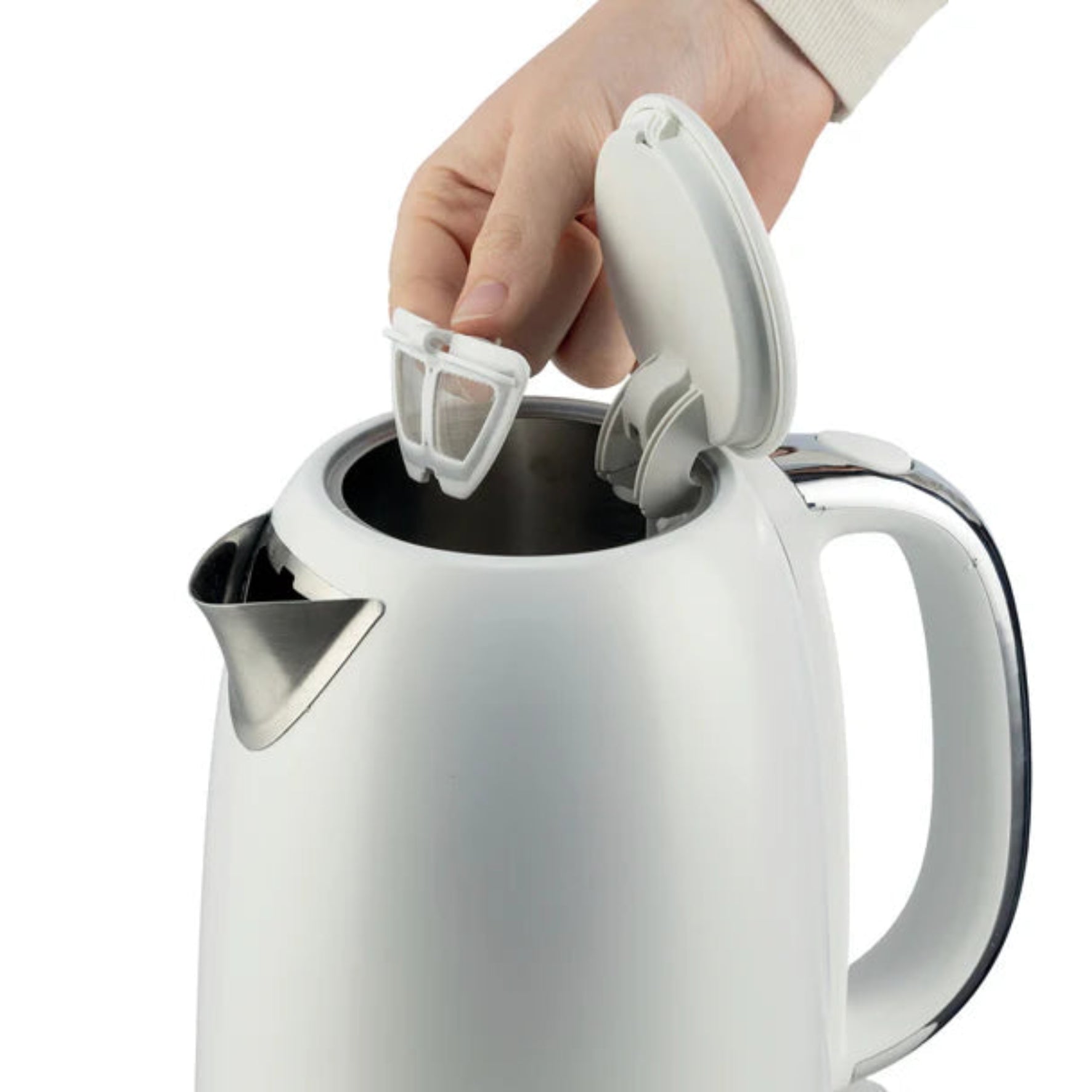 Kenwood - Elementa S/Steel Electric Kettle Matt White - ZJM37.000WH