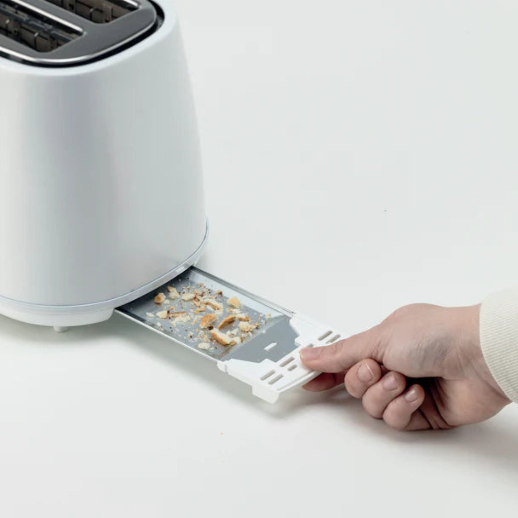 Kenwood - Elementa S/Steel 2 Slice Toaster Matt White - TCM37.000WH