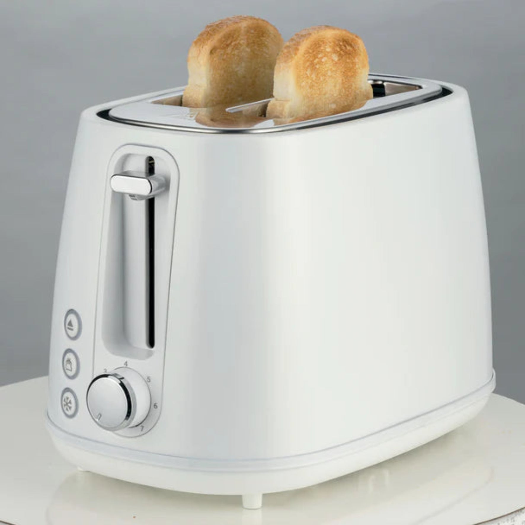 Kenwood - Elementa S/Steel 2 Slice Toaster Matt White - TCM37.000WH