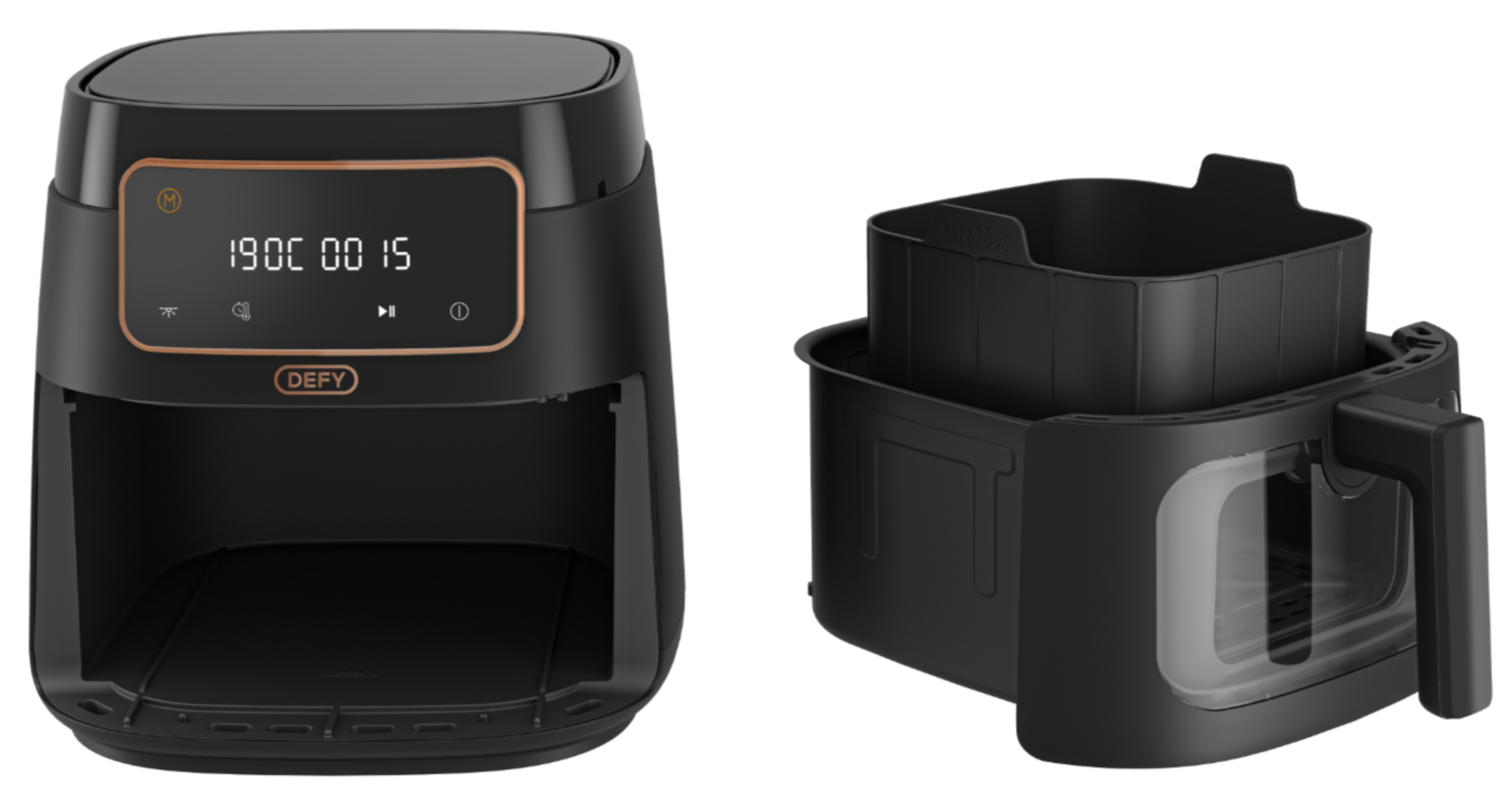 Defy Air Fryer 7.6L with Window Black DAF3376DB