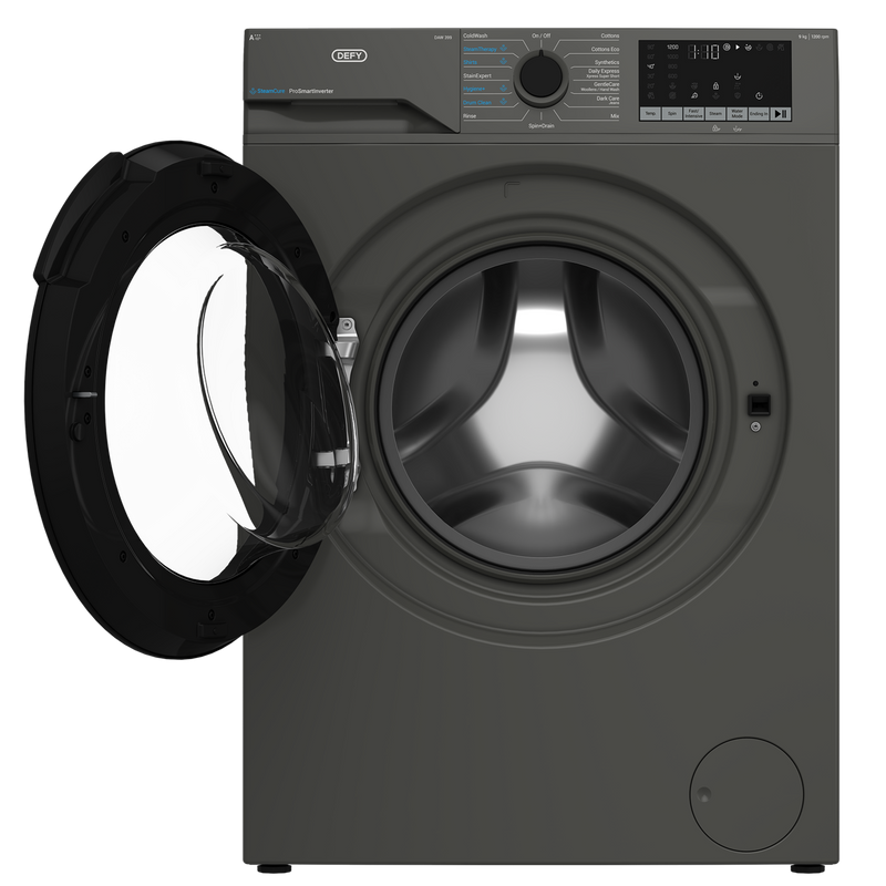 Defy 9kg SteamCure Front Loader Washing Machine Manhattan Grey DAW399-3