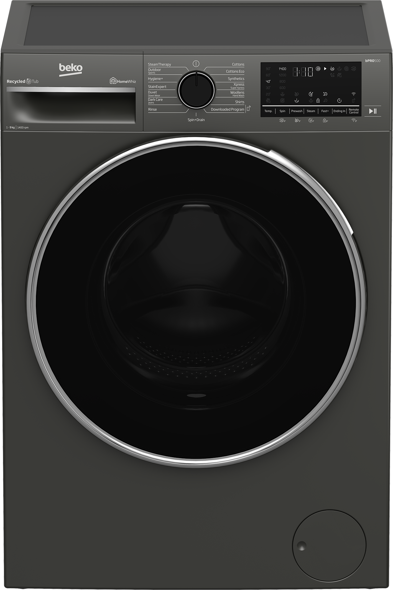 Beko 9kg Front Loader Washing Machine Manhattan Grey BAW204-3