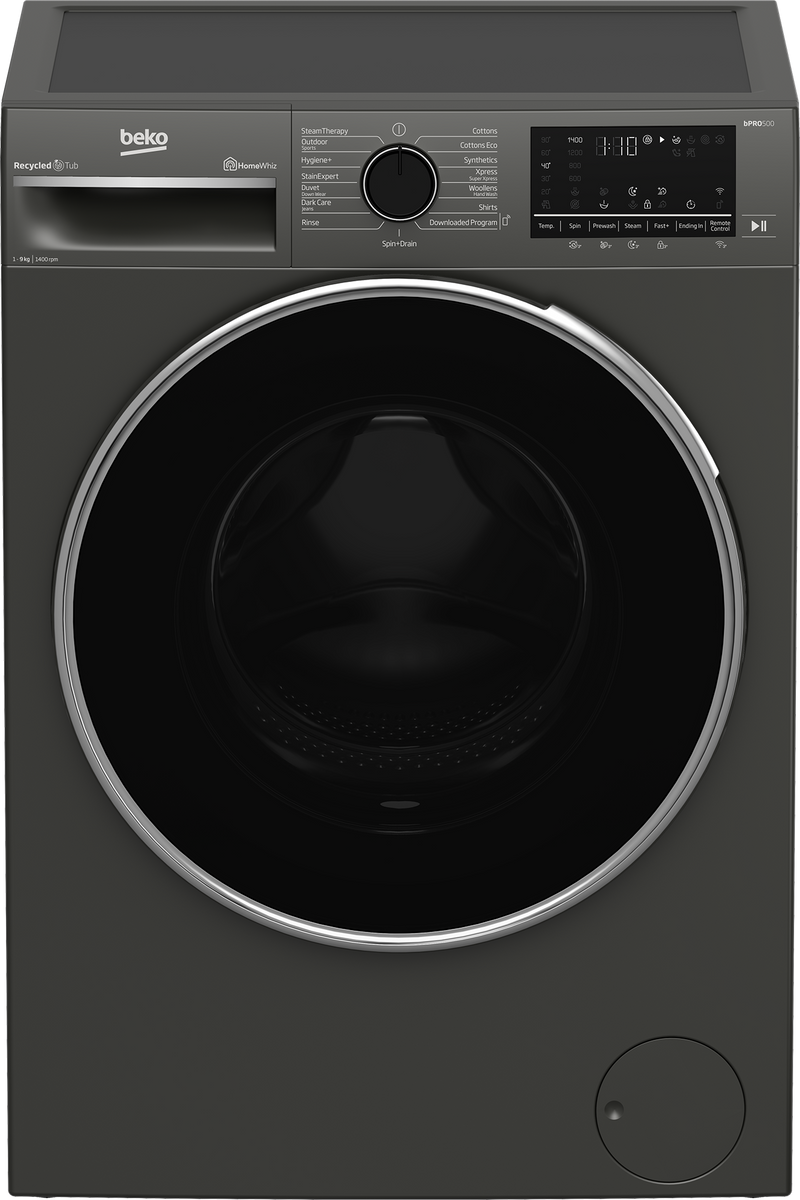 Beko 9kg Front Loader Washing Machine Manhattan Grey BAW204-3