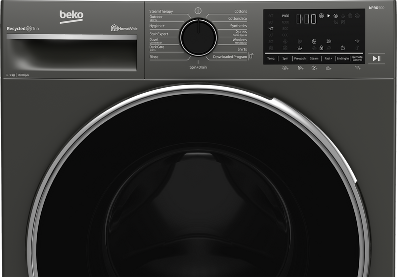 Beko 9kg Front Loader Washing Machine Manhattan Grey BAW204-4