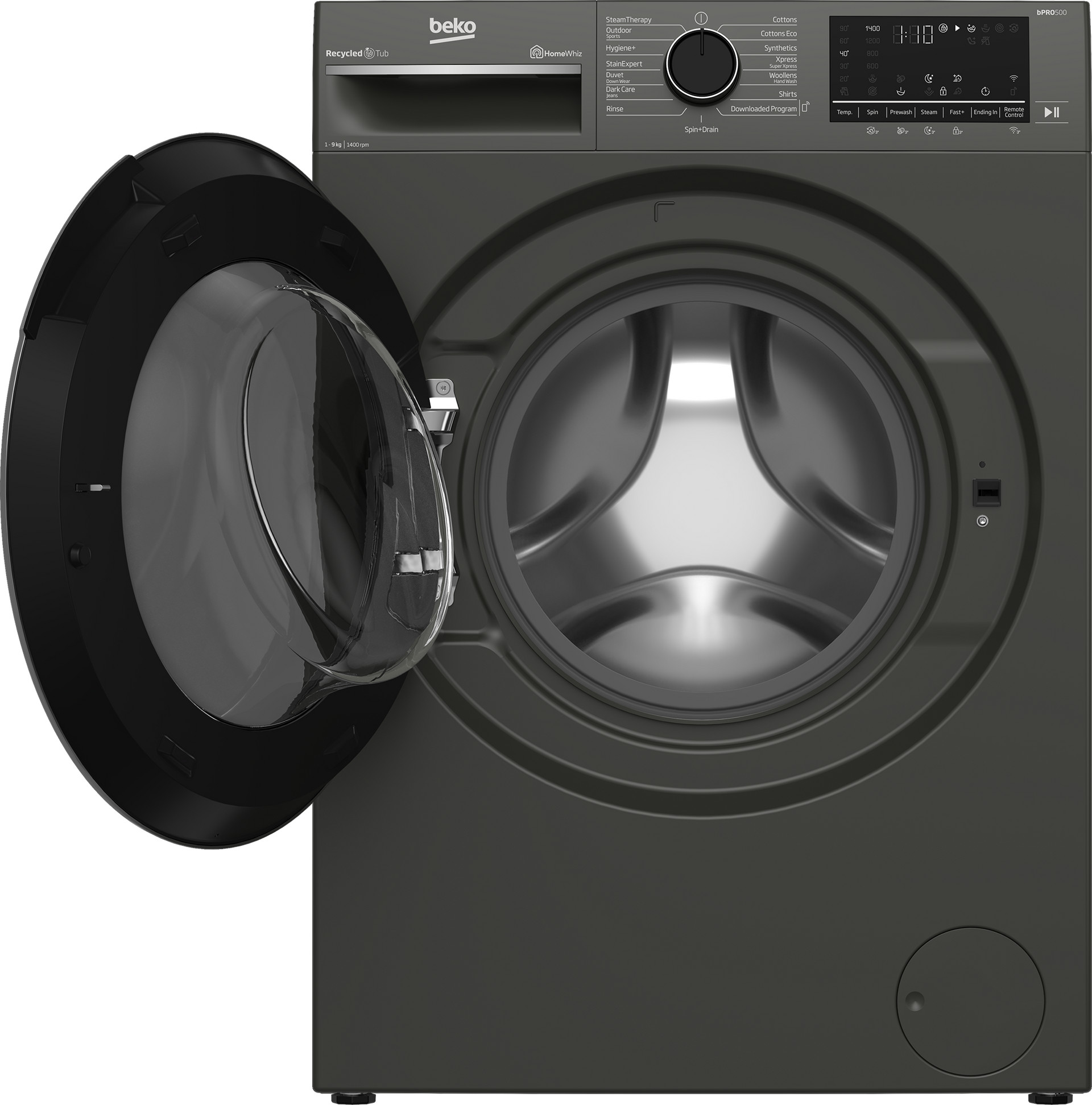 Beko 9kg Front Loader Washing Machine Manhattan Grey BAW204